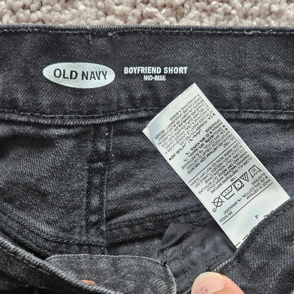 Old Navy Denim Shorts Lot of 3 Size 4 Distressed Cuffed Boyfriend OG Stretch
